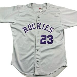 Vintage Colorado Rockies MLB #23 button front fan jersey